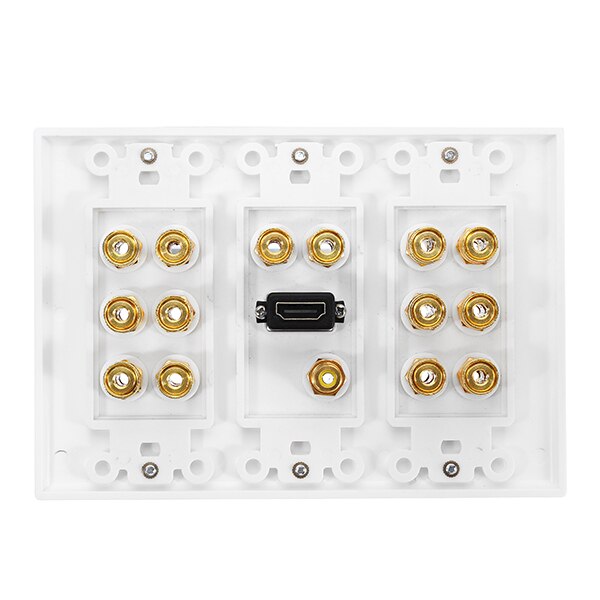 LEORY Surround Sound Speaker Aluminum Home Theater 7.1 Sound Box Wall Plate HDMI Audio Banana
