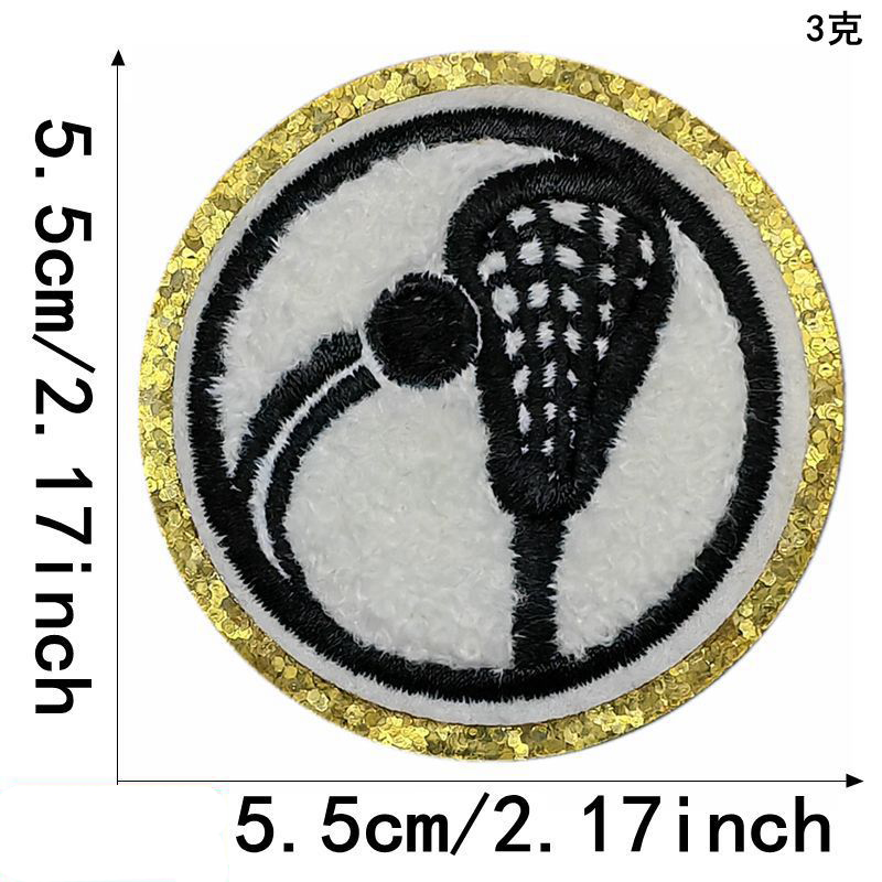 Sport Carnaval Voetbal Basketbal Honkbal Embleem Kleding Accessoires Badge Borduurwerk Sticker Strijkijzer Patches: Paars