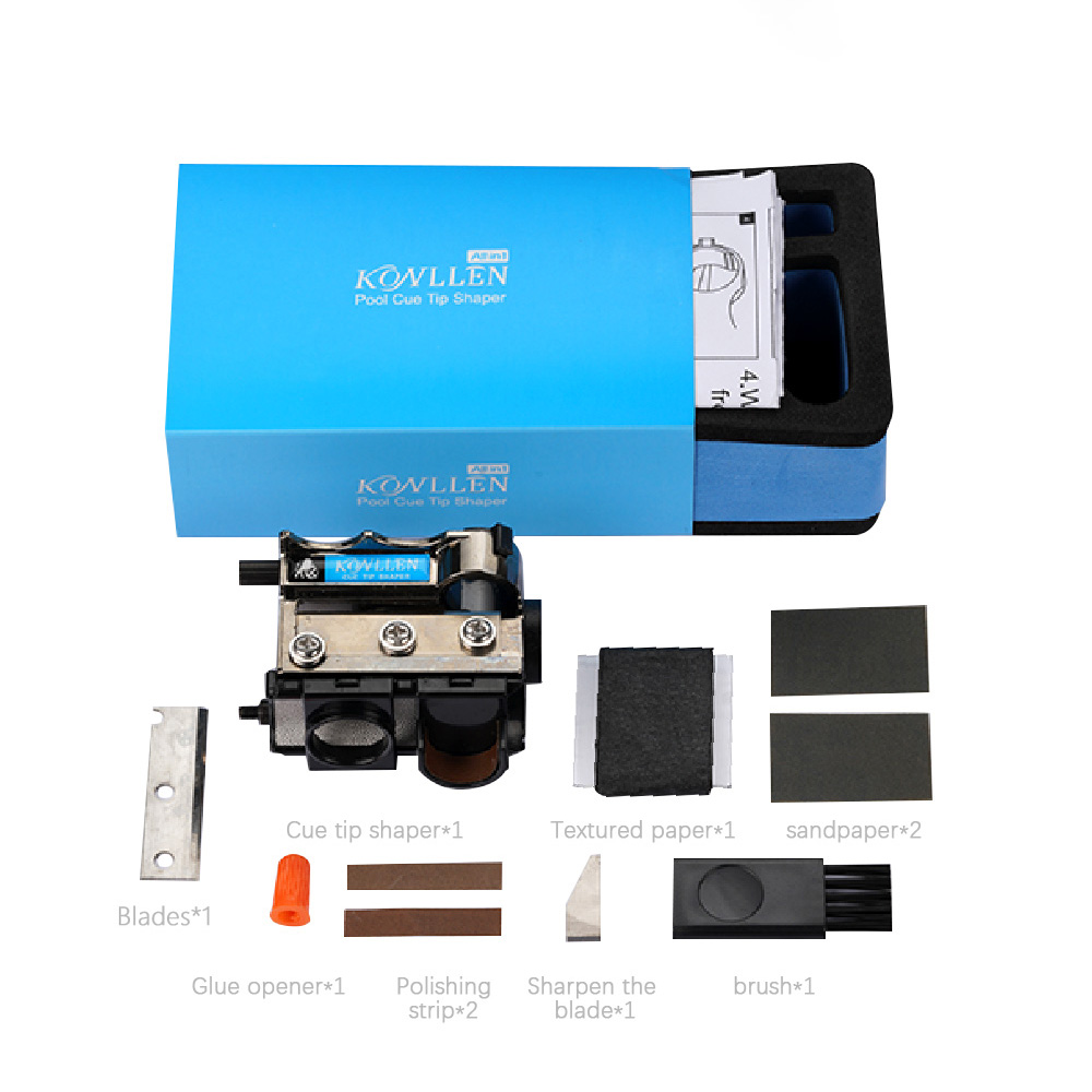 XIGUAN Billiard Training Tool Multi-functional Tip Repair Tool Trimmer+Side cutting+Ferrule cutting Double-sided Blade Accessory: Red