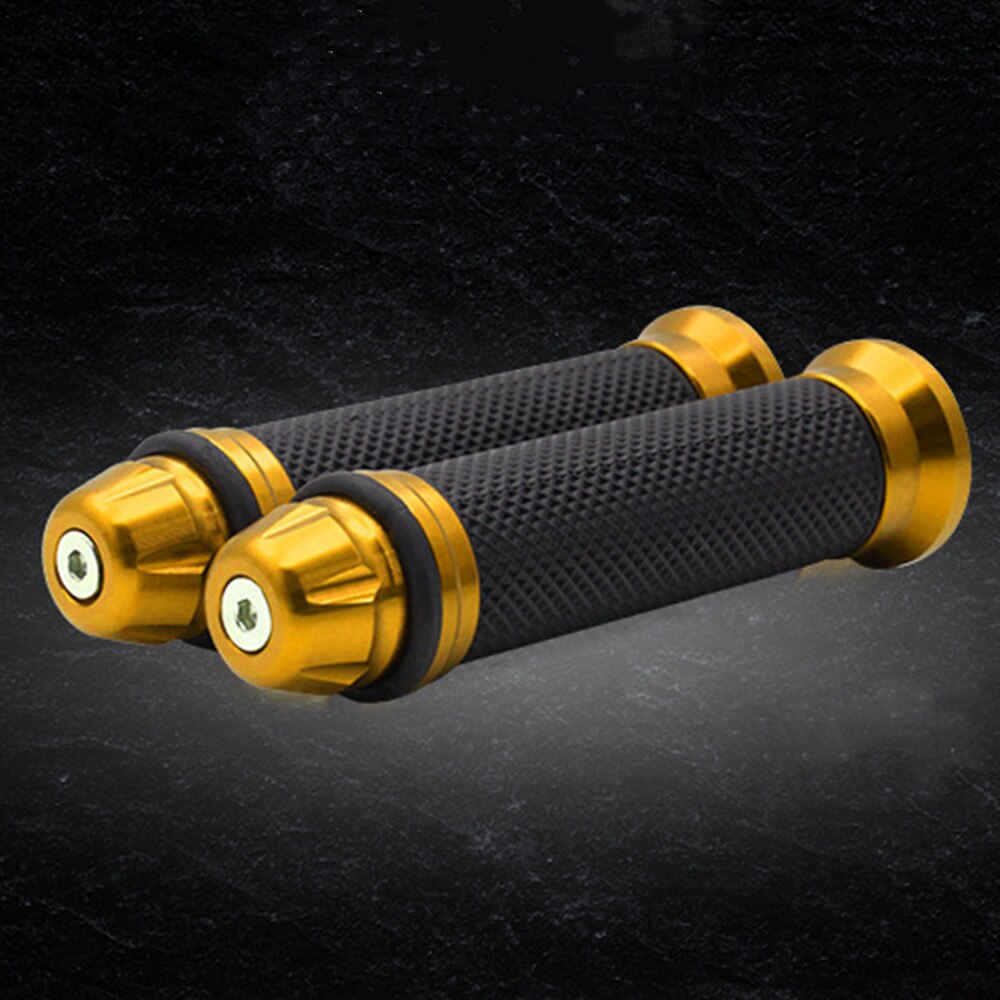 1 Pair 7/8'' Anti-Slip Motorcycle grips hand Handlebar Bar Grips Bicycle Rubber Mountain Cycle Handle Handlebar Bar Grips: Champagne