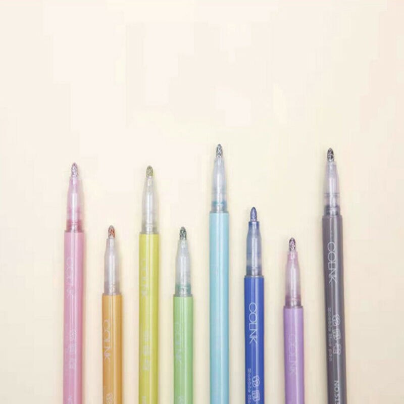 Rotuladores mágicos de doble línea, rotuladores de contorno de Color metálico, rotuladores de marcado de álbum DIY para pintar, suministros escolares de oficina