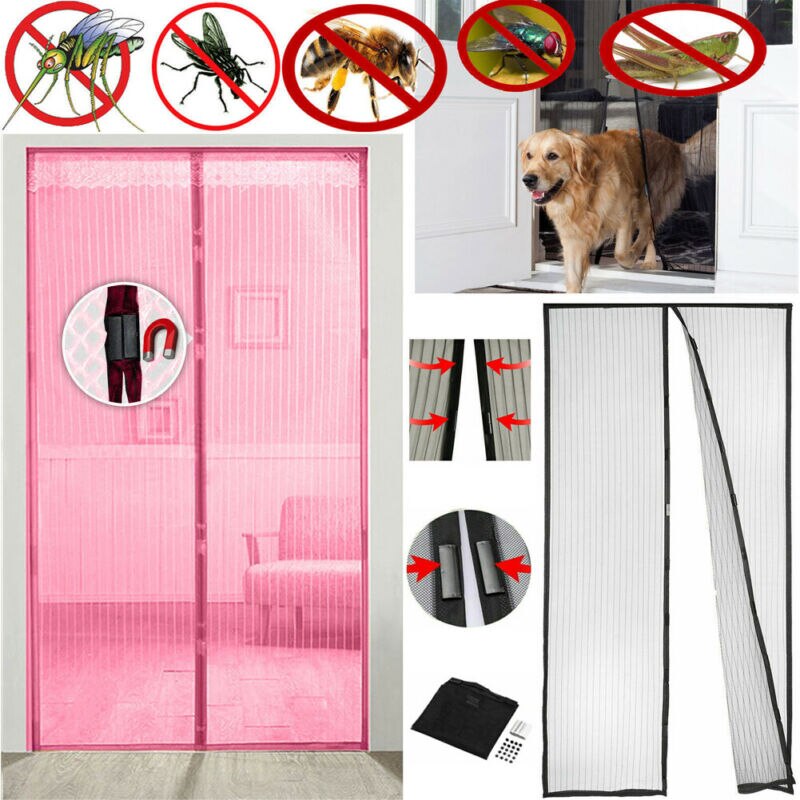 Filet magnétique anti-insectes pour porte, rideau anti-moustiques, mouches, nouveauté