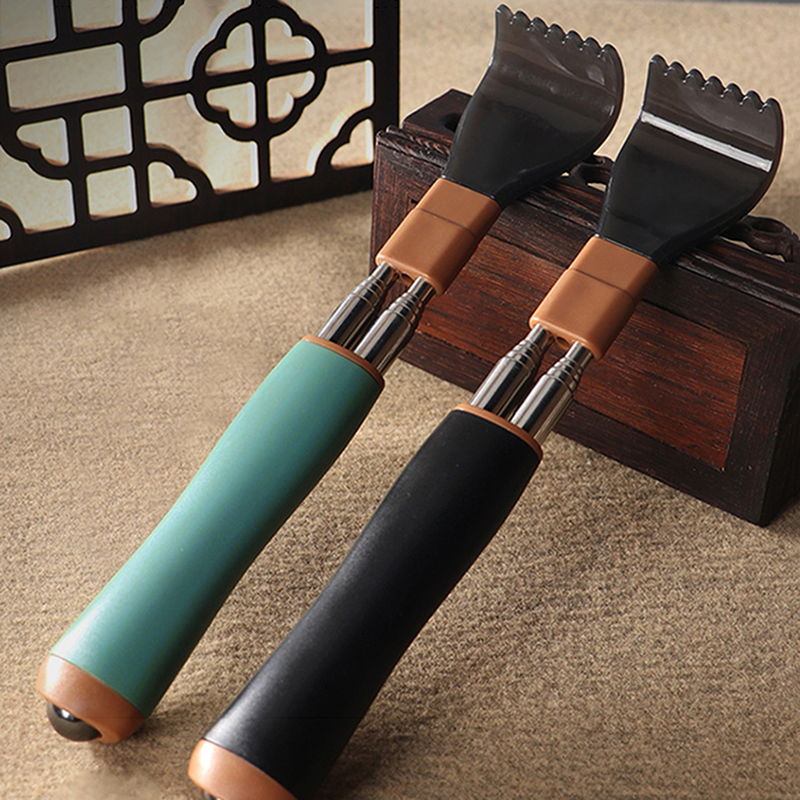 Gratte-dos télescopique Portable rétractable en acier inoxydable, outil de Massage des démangeaisons, grattoir Double pôle réglable,