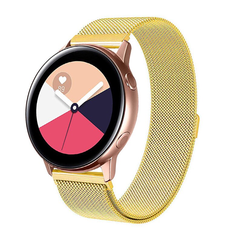 20mm 22mm milanese strap for Samsung galaxy watch 46mm 42mm gear S3 frontier huawei watch gt 2 active 2 amazfit bip band: gold / 22mm