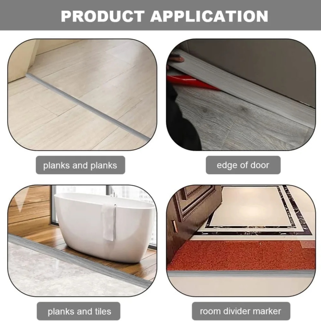 1pc 1m/2m/3 meter overgangslist for tregulv kantforseglingslist selvheftende sømlist terskellist gulvkantlist