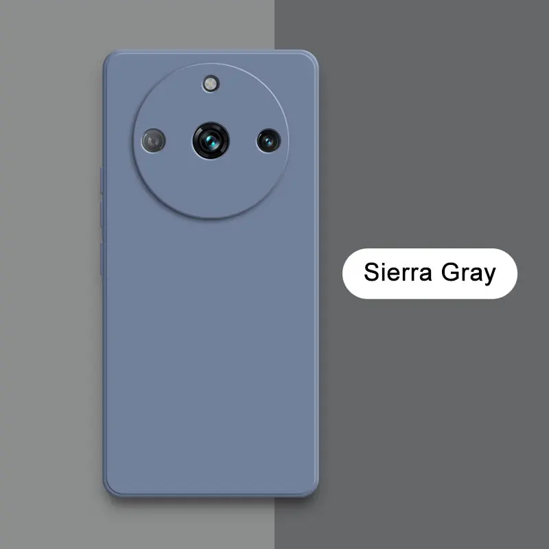 Custodia originale quadrata in silicone liquido per realme 11 pro plus 5g , custodia protettiva morbida 360 per telefono realme 11 11 pro: Nylon / Grigio