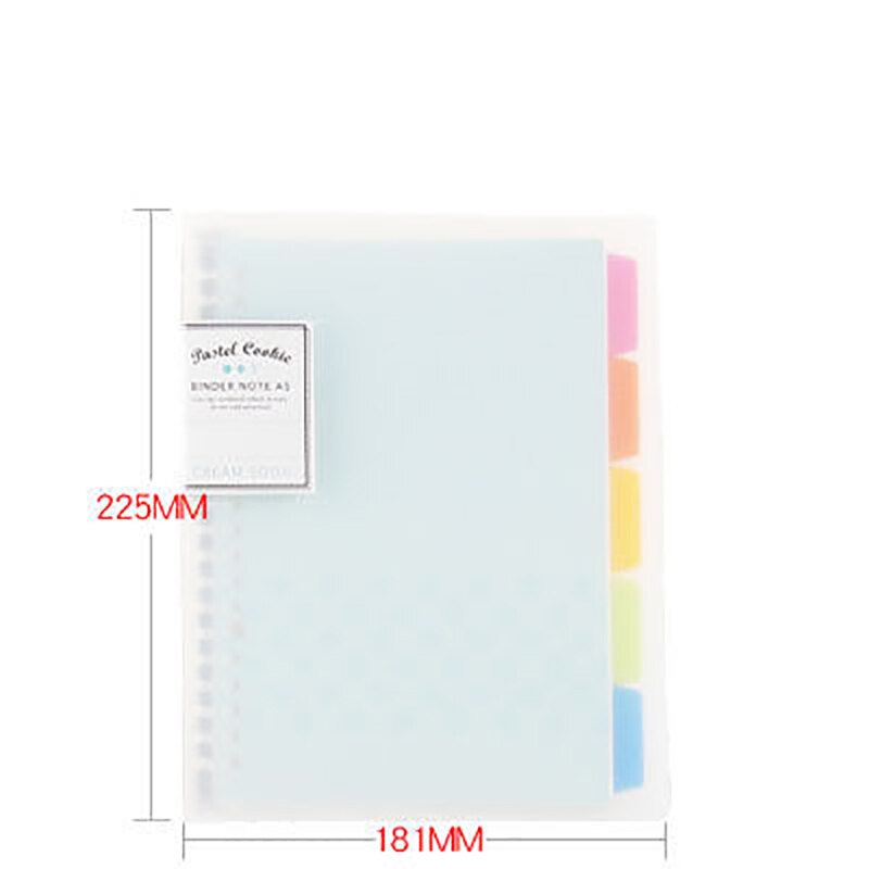 Loose Leaf Inner Core Macaron Note Boo Office School Supplies Ring Binder A5 B5 Notebook Diary Plan Binder: A5 blue RUCP12B