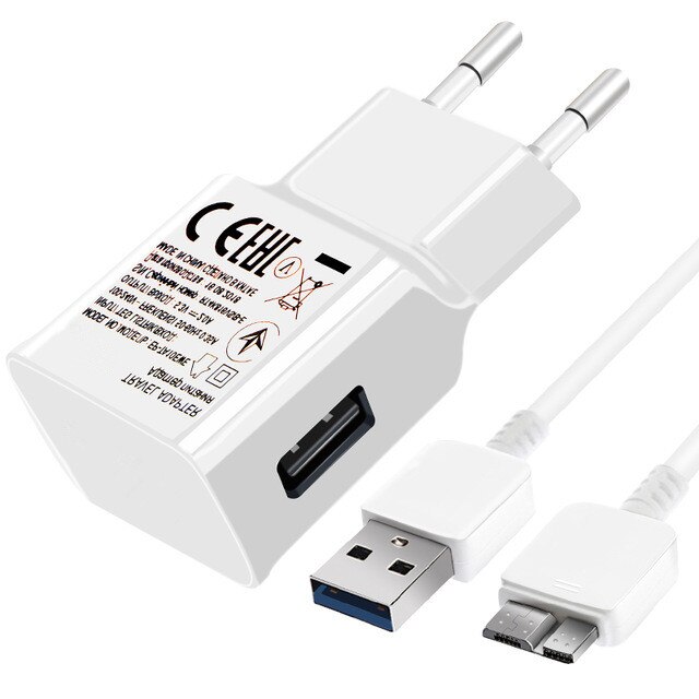Für Samsung S5 I9600 Hinweis3 G900 N9002 N9008 praktisch 5V 2A Zauberstab Stecker USB Ladegerät & 1m Mikro USB 3,0 Daten synchronisieren Ladekabel: EU Ladegerät und Kabel