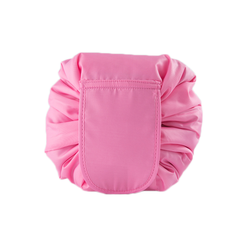 Women Drawstring Cosmetic Bag Travel Storage Makeup Bag Organizer Female Make Up Pouch Portable Waterproof Toiletry Beauty Case: Brown