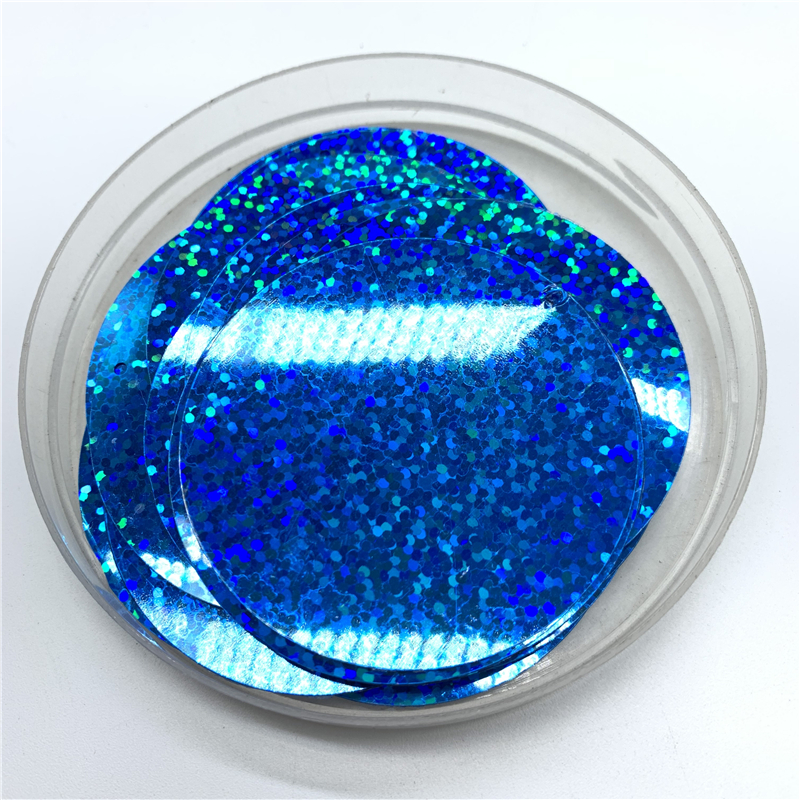 50 stuks 50mm PVC Platte Ronde losse Pailletten met 1 kant gat Pailetten naaien Wedding Craft Accessoires DIY Hanger sequinTrim: 04