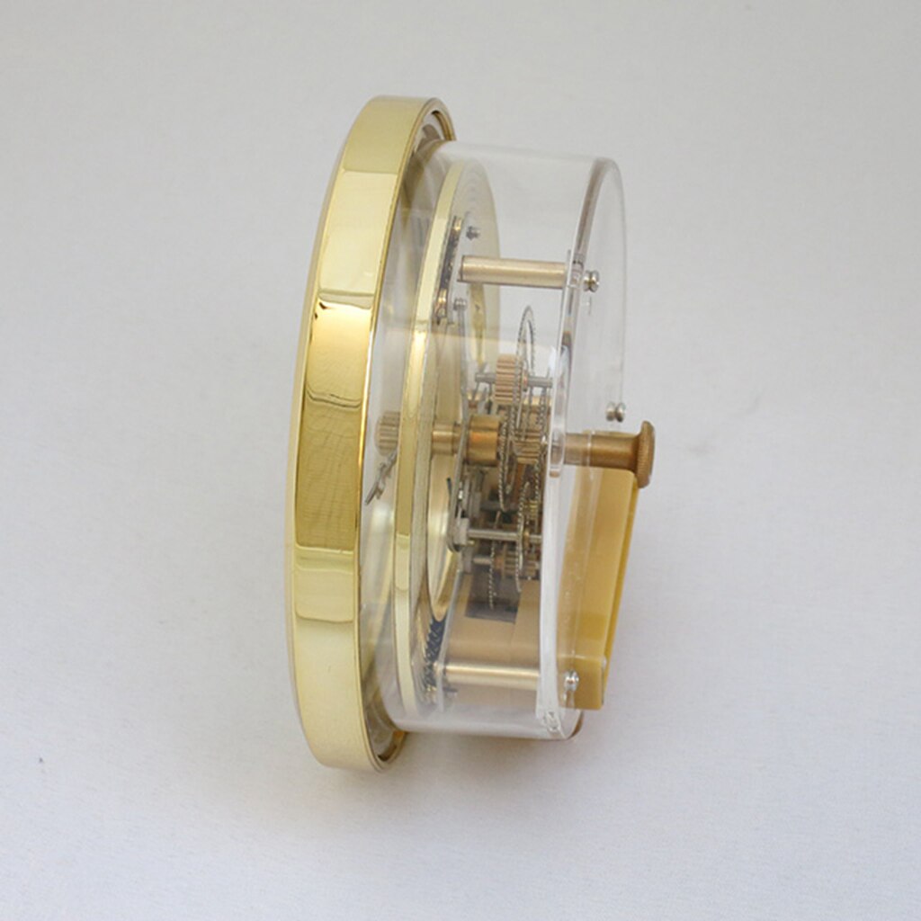 103mm skiver romertal skelet ur quartz ur indsats med gylden trim