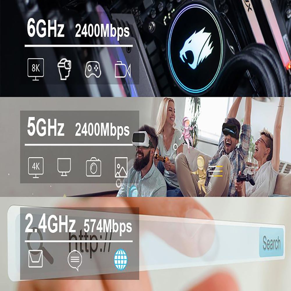 Wifi 6e bluetooth 5.3 ax210 m.2 placa sem fio 5374mbps 2.4ghz 5ghz 6ghz 802.11ax adaptador wi-fi para computador portátil