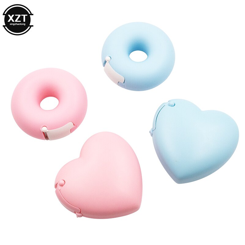 Candy Color Masking Tape Cutter of Love Heart/Donut Shape Washi Tape Cutter Office Tape Dispenser School Supply