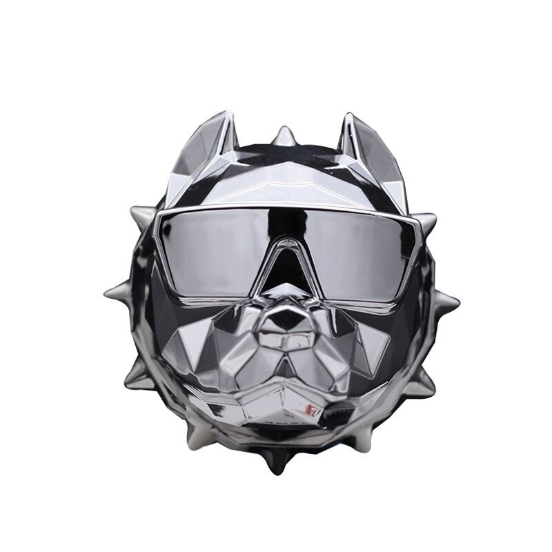 Bulldog voiture désodorisant Clip Parfum diffuseur de Parfum Auto évents Parfum Parfum Bulldog diffuseur voiture décor: Bright silver