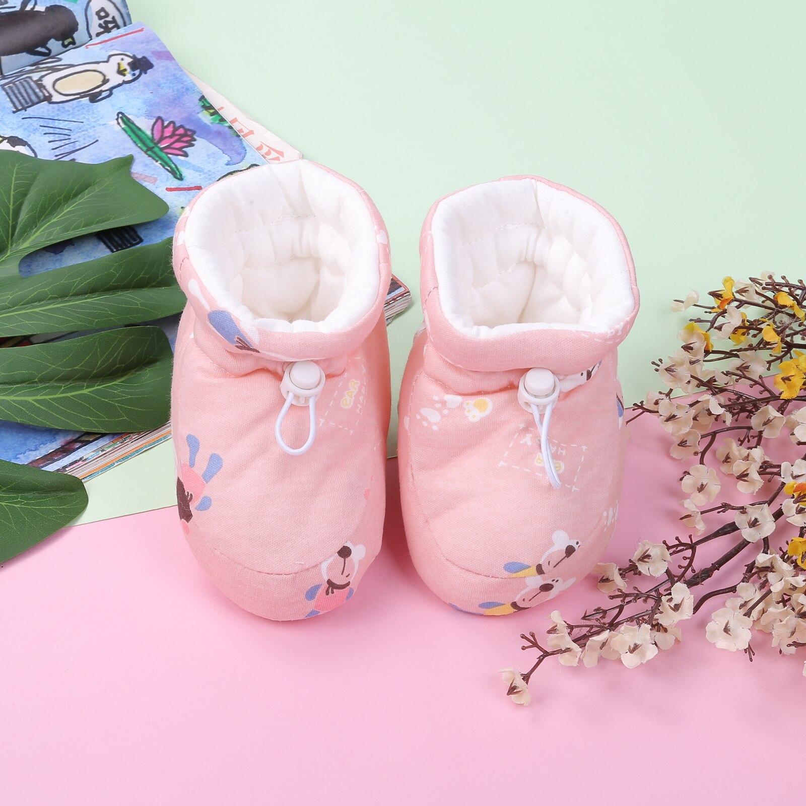 Emmababy Pasgeboren Baby Booties Leuke Gedrukt Winter Slippers Zachte Zool Toddle Eerste Wandelaars Wieg Schoenen: 02