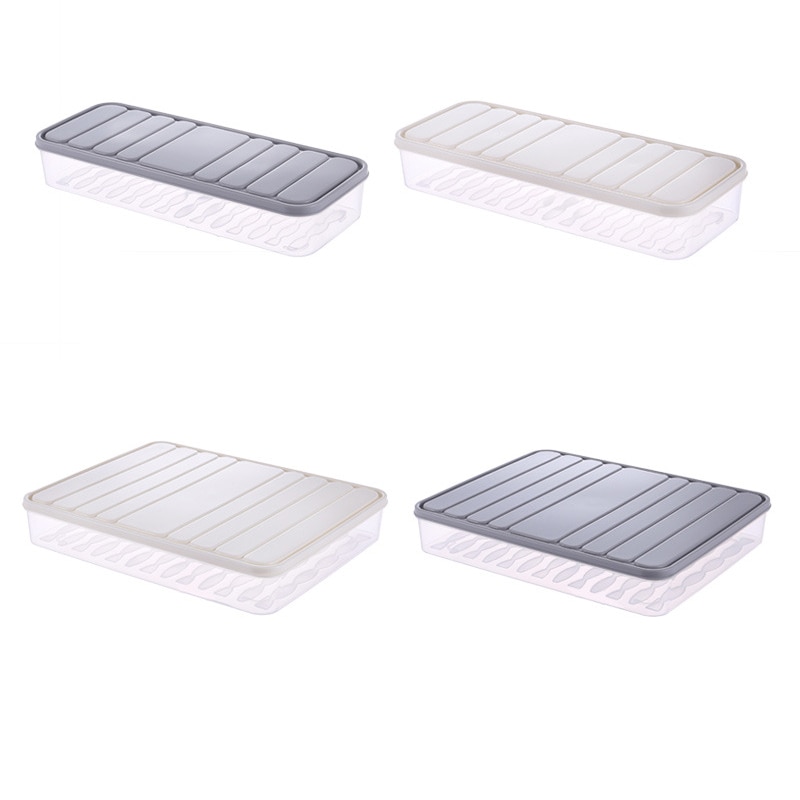 Freezer Food Storage Container Stackable Food Saver Box with Lid Square Plastic Single-layer Sealed Transparent Box