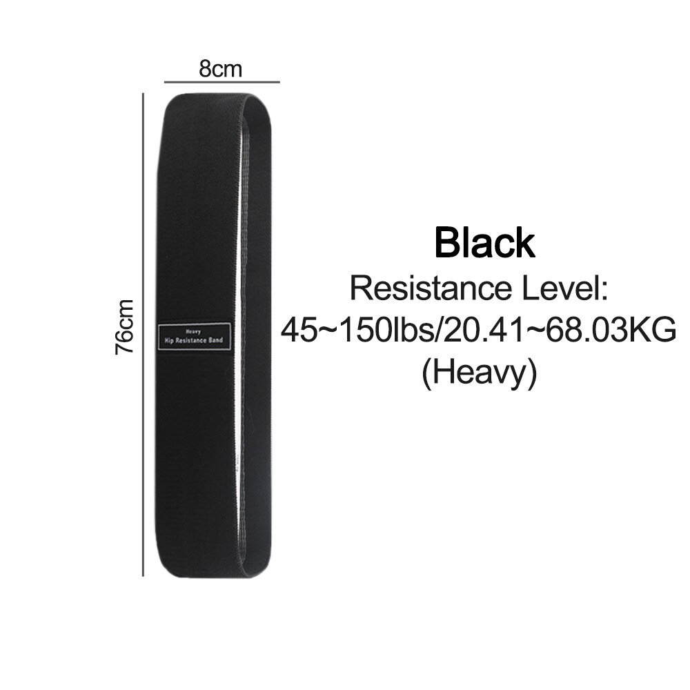105lb Lange Widerstand Schleife Band einstellen unisex Fitness Yoga Elastische Bands Hüfte Kreis Oberschenkel Hocken Band trainieren Fitnessstudio Ausrügestochen für hause: Schwarz-150lb