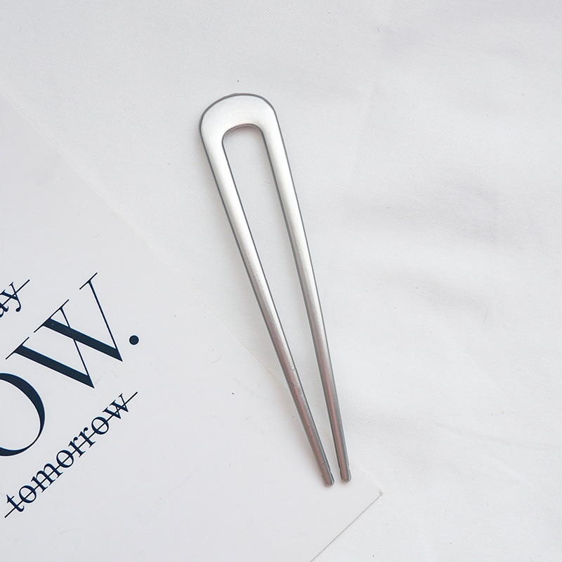 Moda metalowe do włosów kije dla kobiet powłoki spinki do włosów szpilki minimalistyczny kształt U dziewczyny spinki przyrząd do koka z włosów ekspres nakrycia głowy