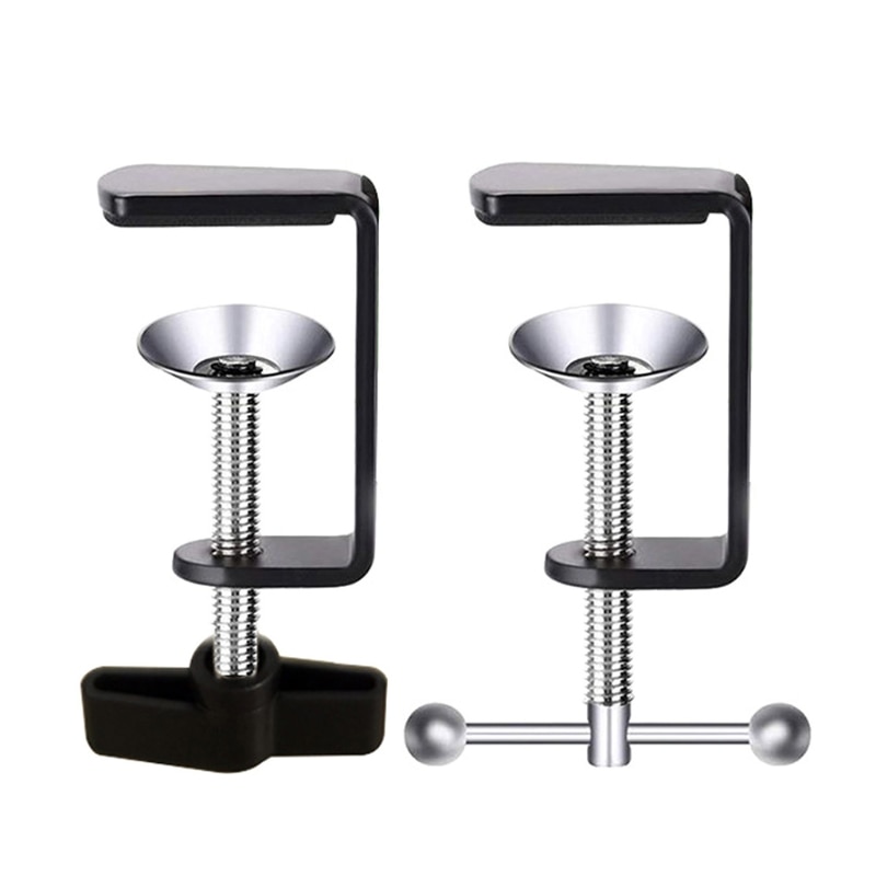 Universele C Vorm Tafel Mount Klem Voor Fittings Metalen Bureau Clip Slang Microfoon Stand Base Aluminium Mount Houder