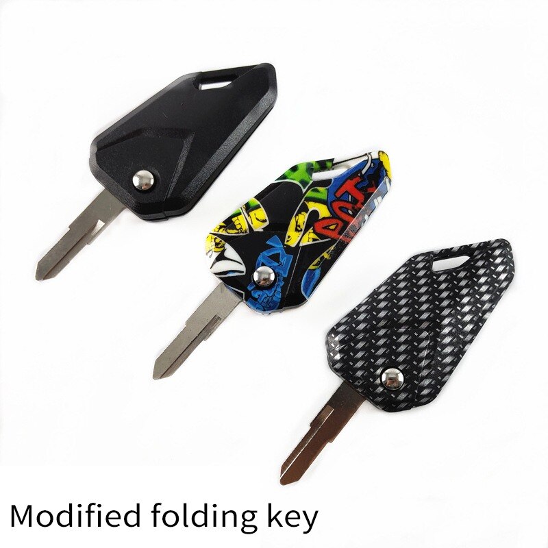 Motorcycle Key Blanks Separate Left/Right Slot Personality Aluminum alloy ABS DIY Keys Foldable Auto Pop-up Replacement Keys
