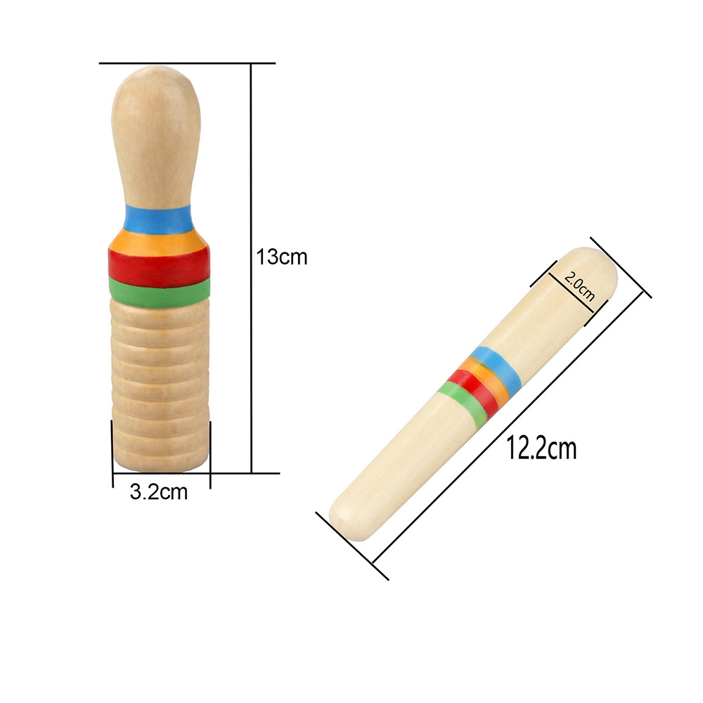 Orff Instrument Prachtige Afwerking Kleurrijke Houten Kraai Sirene Houten Guiro Kids Kinderen Muzikaal Speelgoed