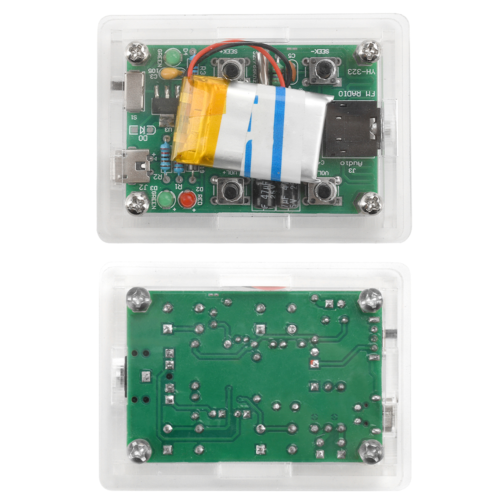 Kit eletrônico diy de rádio estéreo fm digital, 76-108mhz gs1299 dc 5v receptor sem fio prática de solda peças soltas