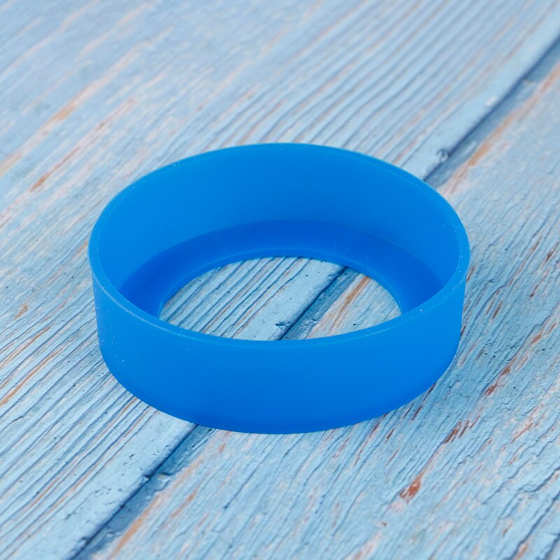 1 st silikonkopp botten skyddskåpa mugghållare 6.5cm termoskoppar bas skyddsfodral: Blå