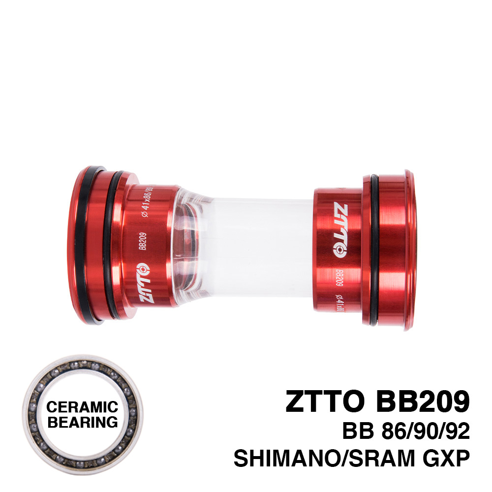 ZTTO CERAMIC BB209 BB92 BB90 BB86 Press Fit Bottom Brackets for Road Mountain bike parts 24mm Crankset K7 GXP 22mm chainset: CERAMIC BB209 RED