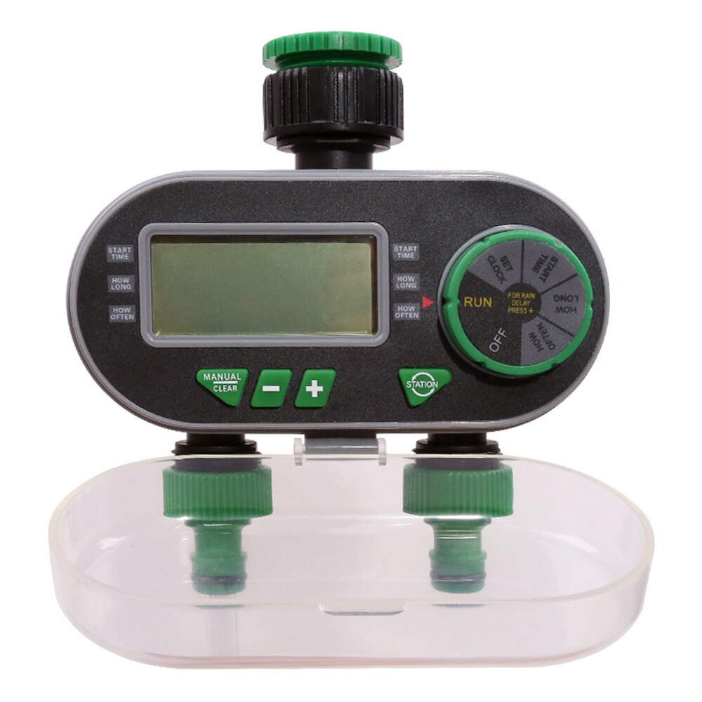 YL21060-válvula electrónica de solenoide con temporizador de agua Digital, controlador de riego con retraso de lluvia para regar el jardín Automático/Manual