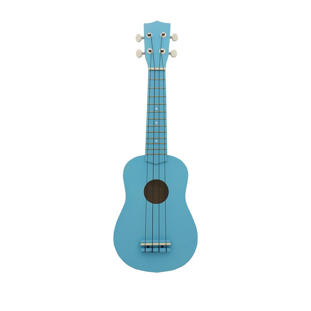 21 Inch Ukelele Lovers Must-have Basswood Pure Color Ukelele 4 Strings Pure Tone Musical Instrument: Light Blue