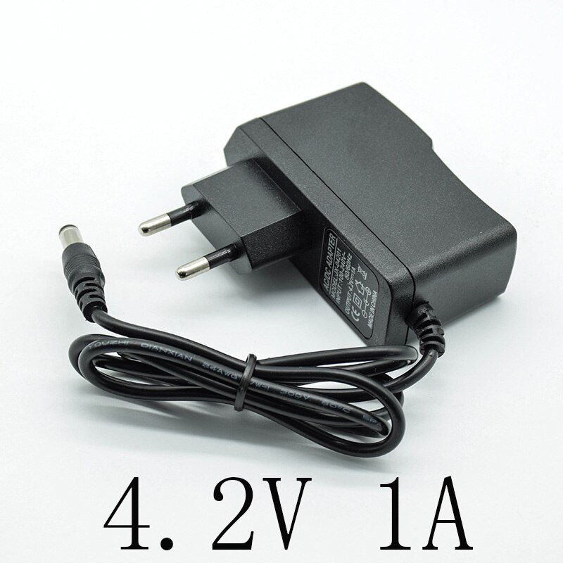 AC Converter Adapter DC 4.2V 1A 4.2V 2A 1000/2000 mA Power Supply Charger EU Plug 5.5mm * 2.5mm(2.1mm) AC to DC 100-240V: 4.2V 1A