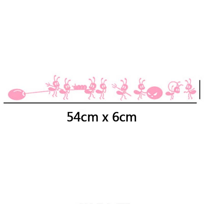 1PC Moving Decoration Sticker Waterproof PVC Home Cute Ant Cartoon: Pink