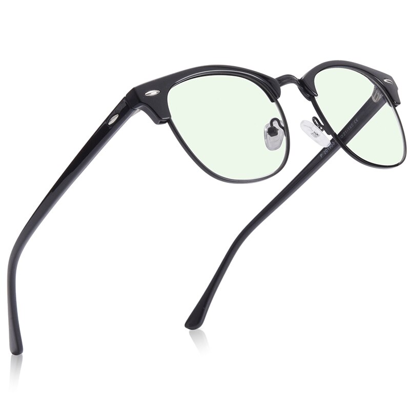 AOFLY Anti Blue Light Glasses Men Retro Square Frame Brand Computer Glasses Women Harmful light Blocking Eyewear Male: C4Bright black