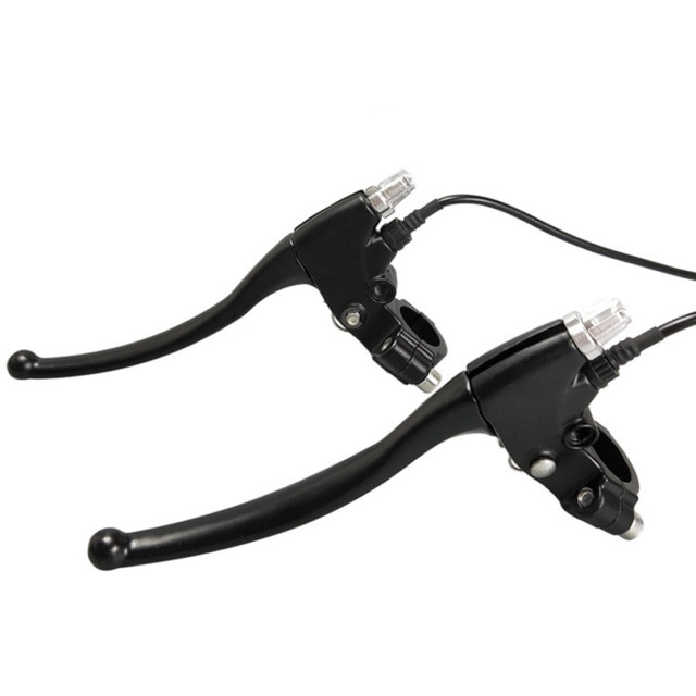 ​1pair E-bike Brake Lever Cut-off Power Switch Universal Electric Vehicle Bicycle E-scooter Replace Spare Set Kit Lock Function: Black