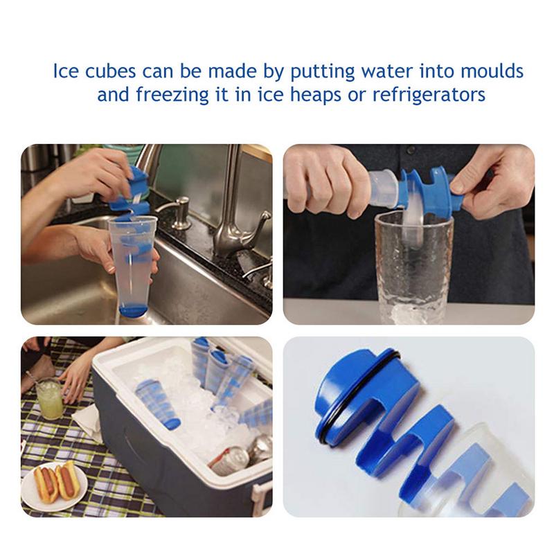 Mighty Freeze Ice Maker Tool Spiral DIY Mold Silicone Ice Bucket Portable Ice Cream Tubes Multifunctional Ice Pop Maker