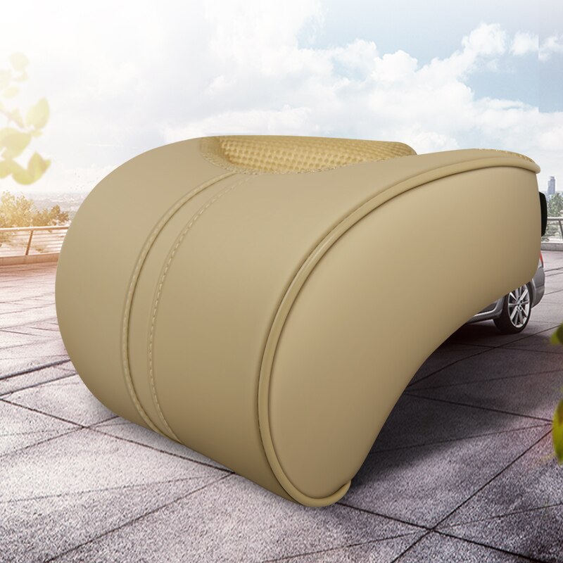 Car Headrest Leather Seat Head Pillow Seat Care Neck Support Modification For Tesla Model 3 Model S ModelX Universal Accessories: H