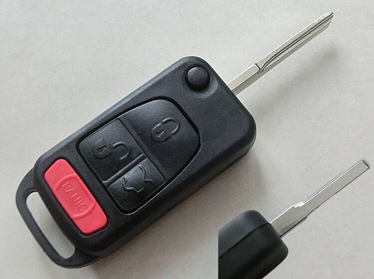 3 + 1 Panic Button Flip chiave Caso shell HU64 Lama per Mercedes-Benz ML320 ML55 AMG Fob Chiave copertura 5 Pz/lotto