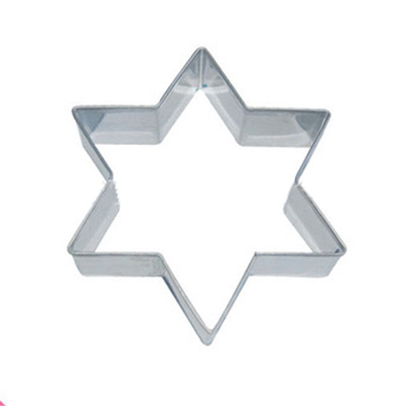 Hexagon Rvs Cookie Cutter Dikte Fruit Snijden Sterven Cupcake Stamp Mold Keuken Geometrie Vorm Bakken Tools