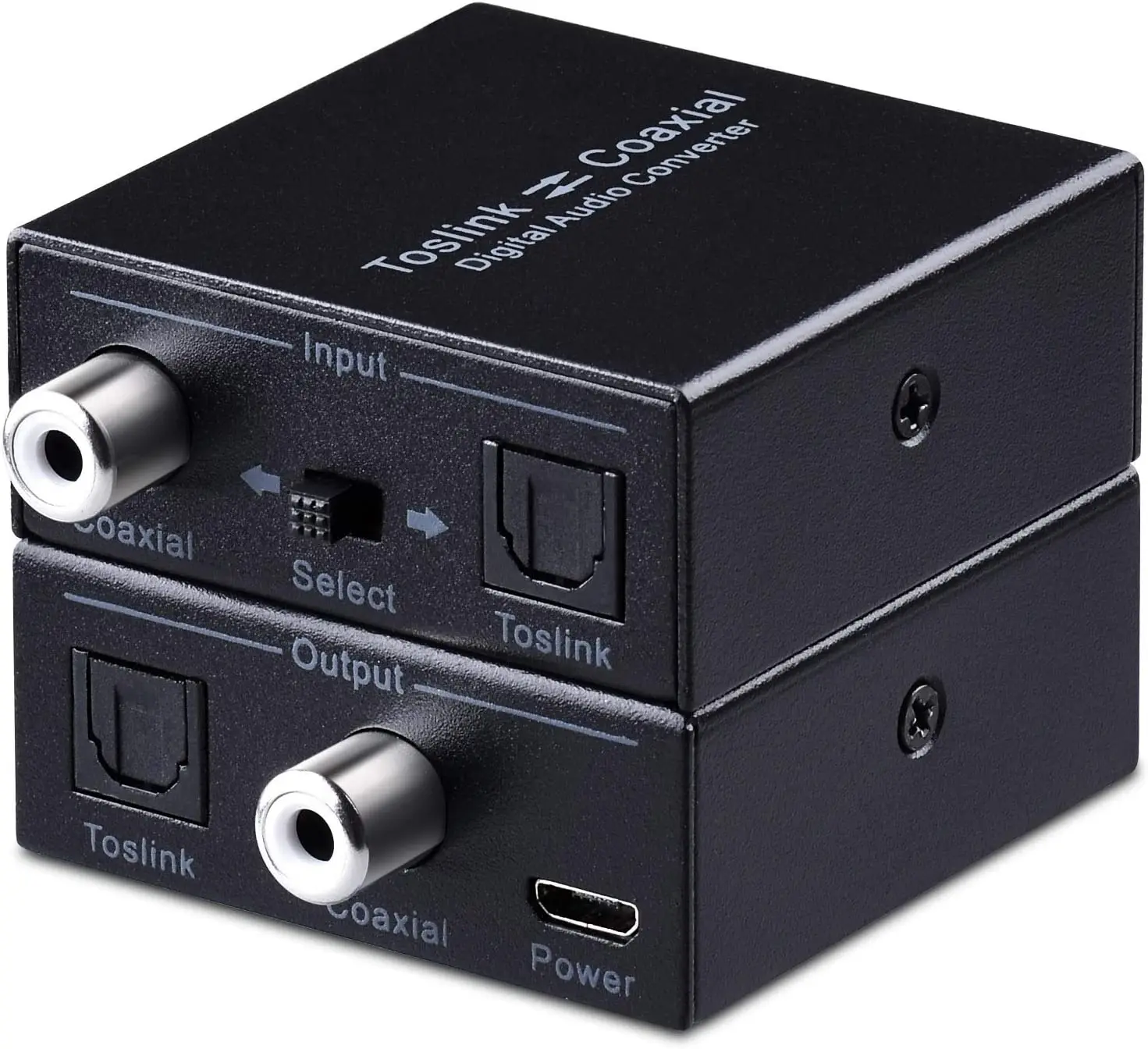 Convertidor de Audio Digital bidireccional óptico a Coaxial SPDIF óptico Toslink a Coaxial y Coaxial a adaptador Swticher óptico