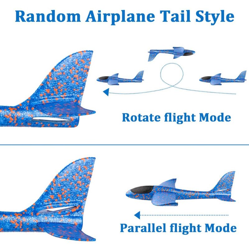 Giocattolo di aeroplani da lancio a mano NewFoam, 36cm 48cm modalità di volo aliante modello di aerei di inerzia, aerei per bambini Sport all&#39;aria aperta