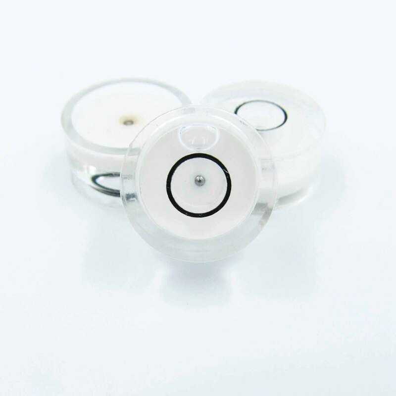 QASE 15*8 mm Round Circular Bullseye Spirit Level Bubble Bubble Leveler Measurement Instrument Magnetic Available: Plastic Transparent