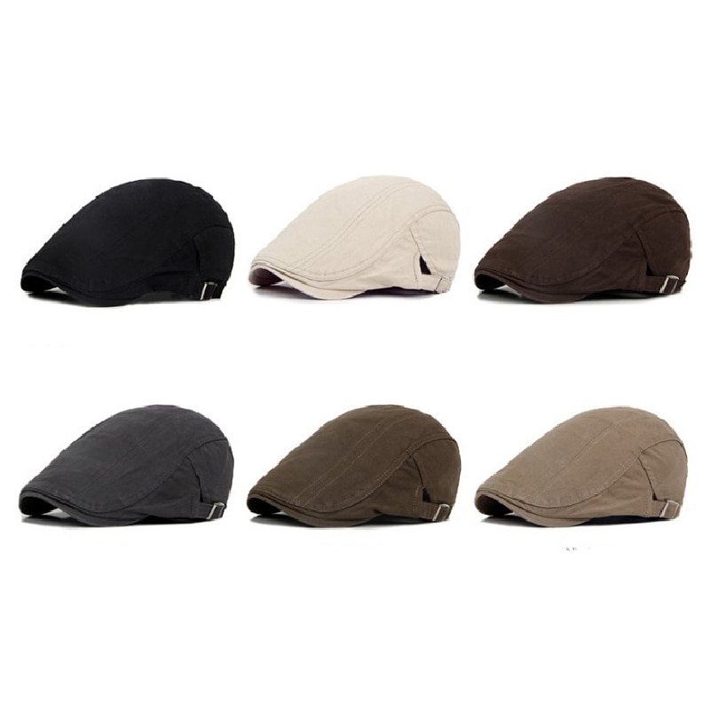 Verstelbare katoenen baret pet voor buiten, ademend, effen kleur, heren casual vizier hoed, lente zomer dames heren eenvoudige baretten pet