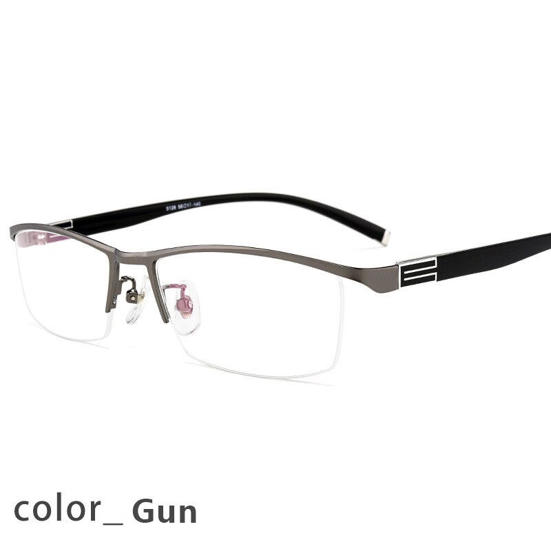 Popular Men Prescription Glasses Quality Multifocal Photochromic Reading Glasses Custom Anti-fatigue Astigmatism Myopia Eyeglass: gun frame
