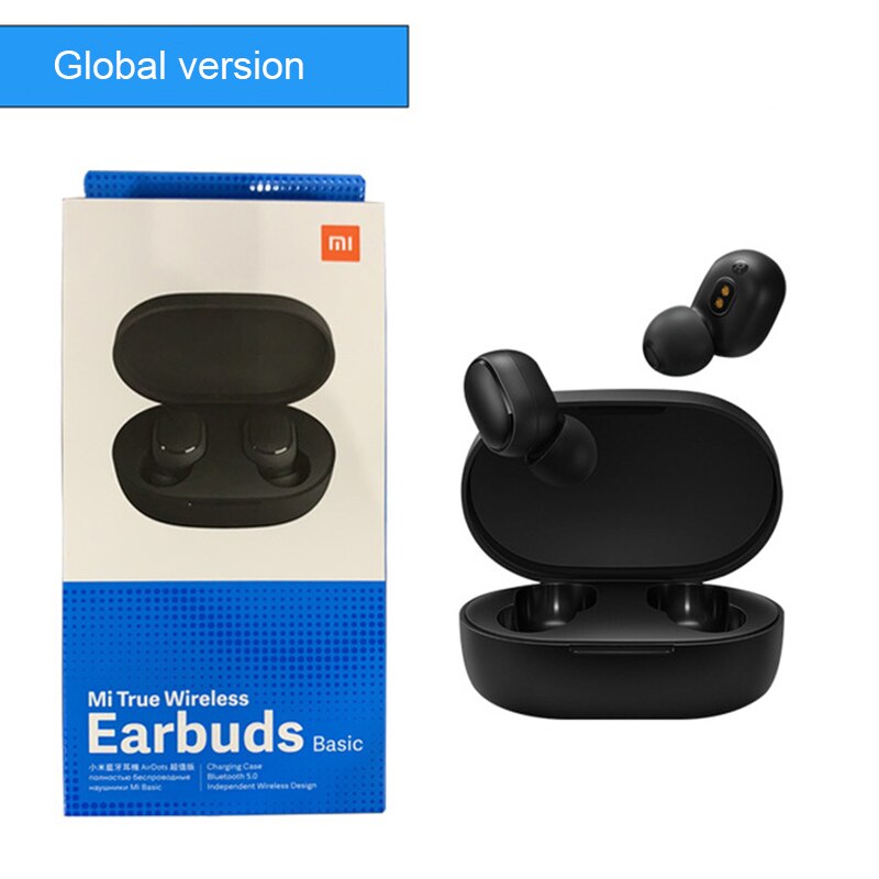 Xiaomi Redmi Airdots In Ear TWS Bluetooth5.0 Earphone Bass Stereo Wireless Cancellation With Mic Handsfree Earbuds AI Control: Global version