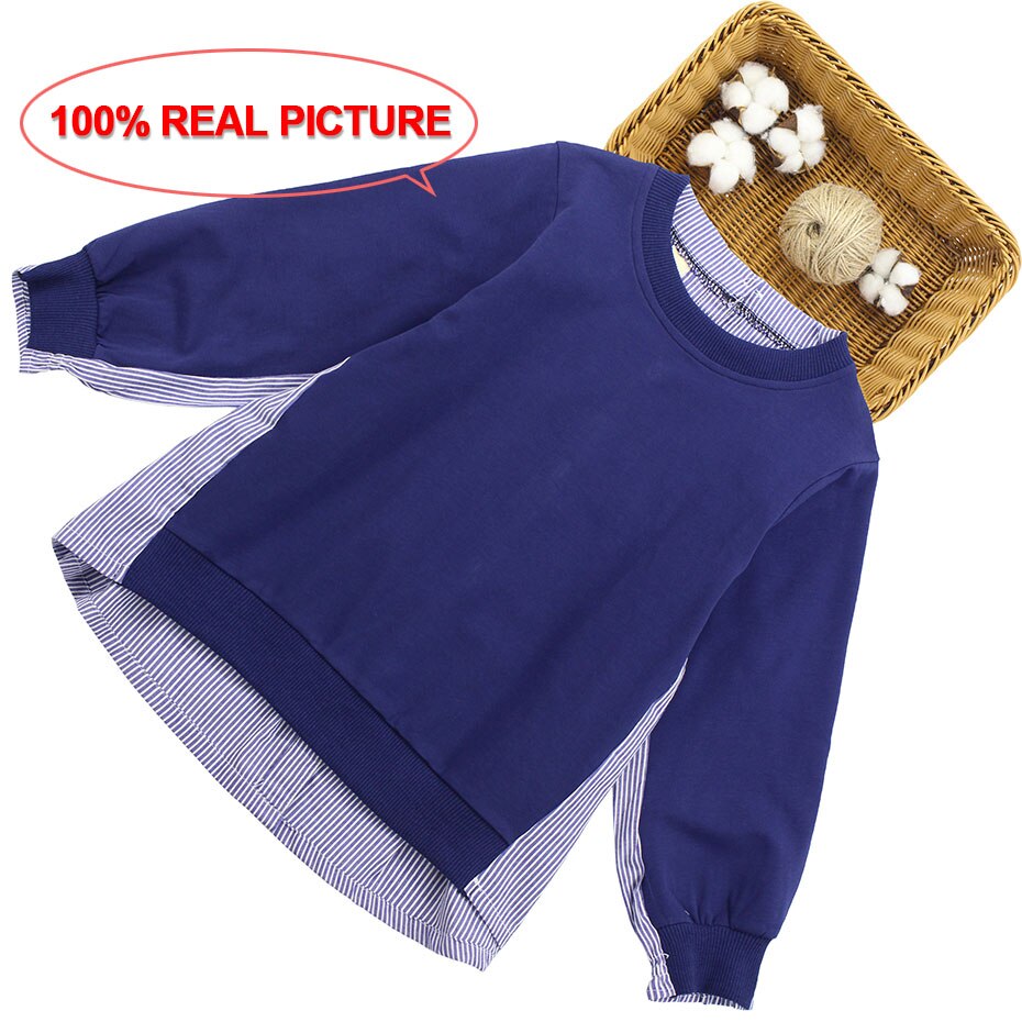 Filles Blouse Patchwork Blouses chemises pour filles rayé fille chemises adolescent école vêtements pour filles 6 8 10 12 13 14 ans: 9T