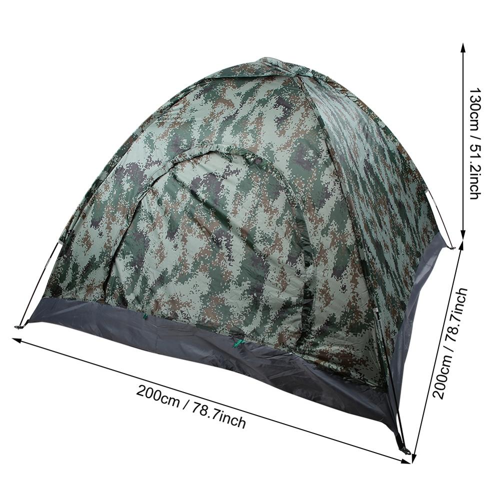 Tragbares 3-4- personen-zelt, einlagig, atmungsaktiv, ideal zum campen, als sonnenschutz oder für wanderungen.