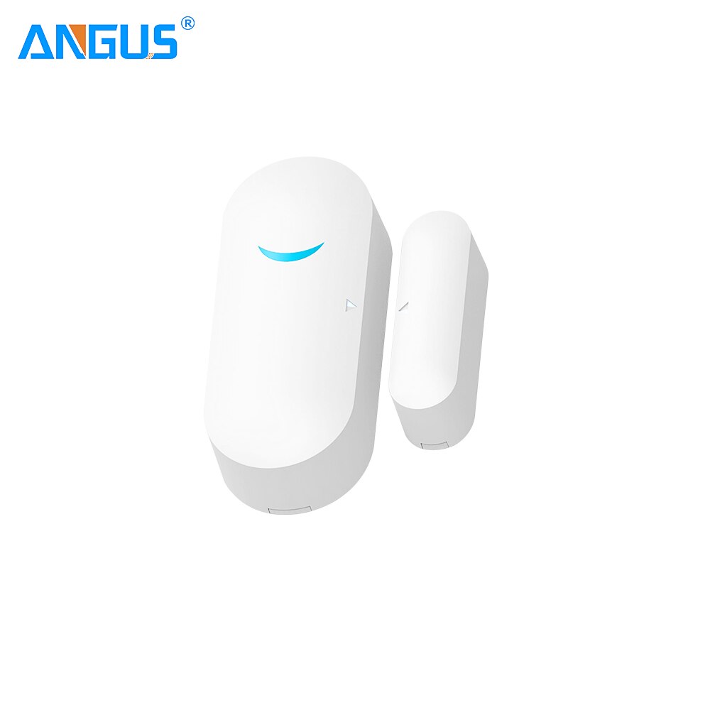 Angus wireless 433 mhz slimme raam-/deursensordetector voor inbraakalarmsysteem voor thuis, 2 jaar standby voor beveiliging van grote huizen: 1pc