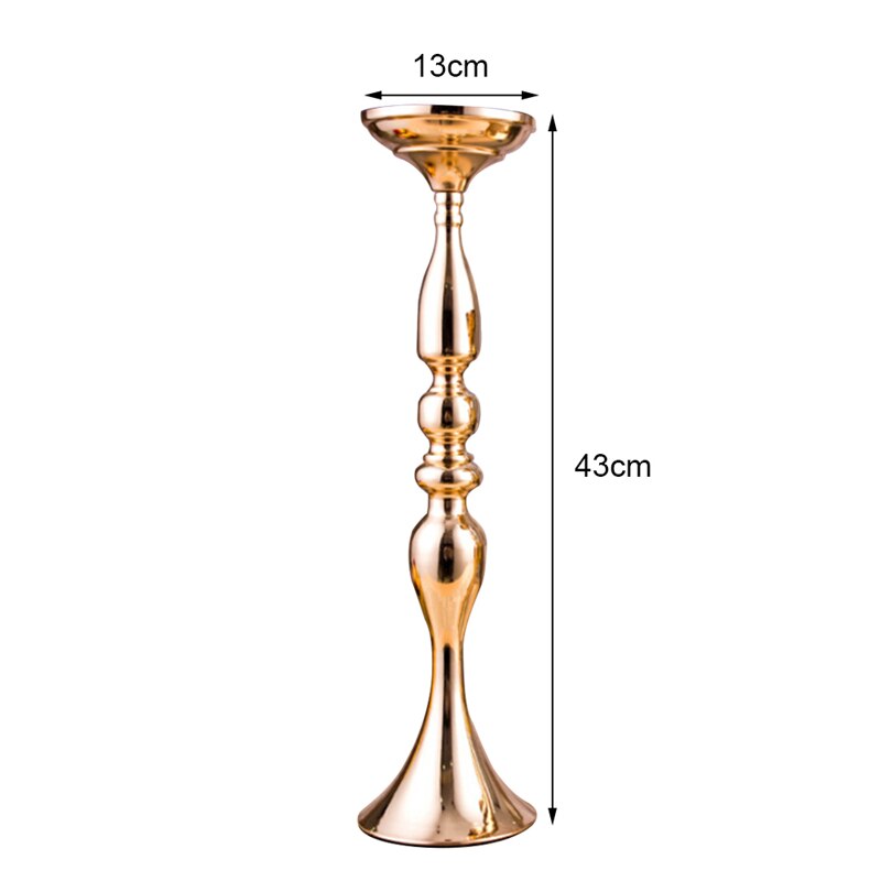 Décoration de mariage, chandelier, Vase à fleurs, porte-bougies, centre de Table, support pour maison, bougeoirs en or: L