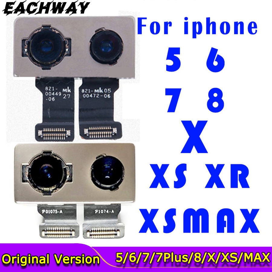 Voor Iphone X Terug Big Achteruitrijcamera Board Flex Kabel Voor Iphone 5 Se 5 S 5c 6 6 Plus 6S 6S Plus 7 7 Plus 8 Xs Max Camera Modules
