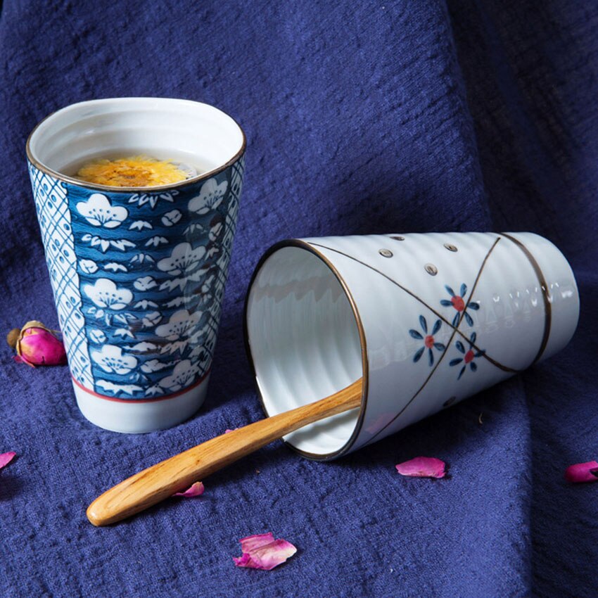 Porcelain Ceramic Drinkware ceramic water cup retro hand-painted cups Japanese style tea set small teacup cup tea